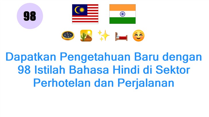 Dapatkan Pengetahuan Baru dengan 98 Istilah Bahasa Hindi di Sektor Perhotelan dan Perjalanan